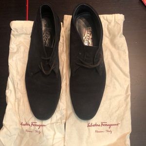 Ferragamo Suede Boots.